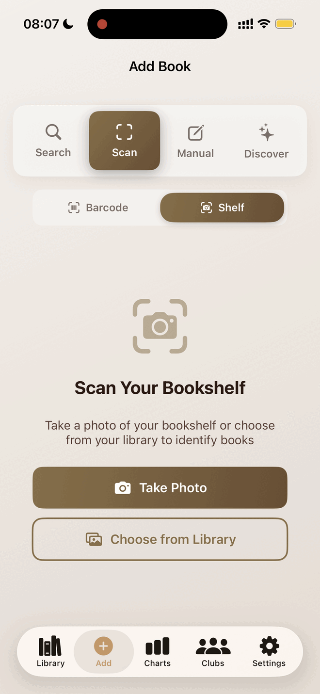 Scanning a whole bookshelf from a photo