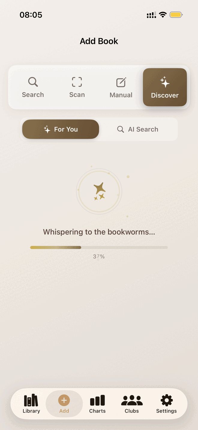 Personalized For You book recommendations