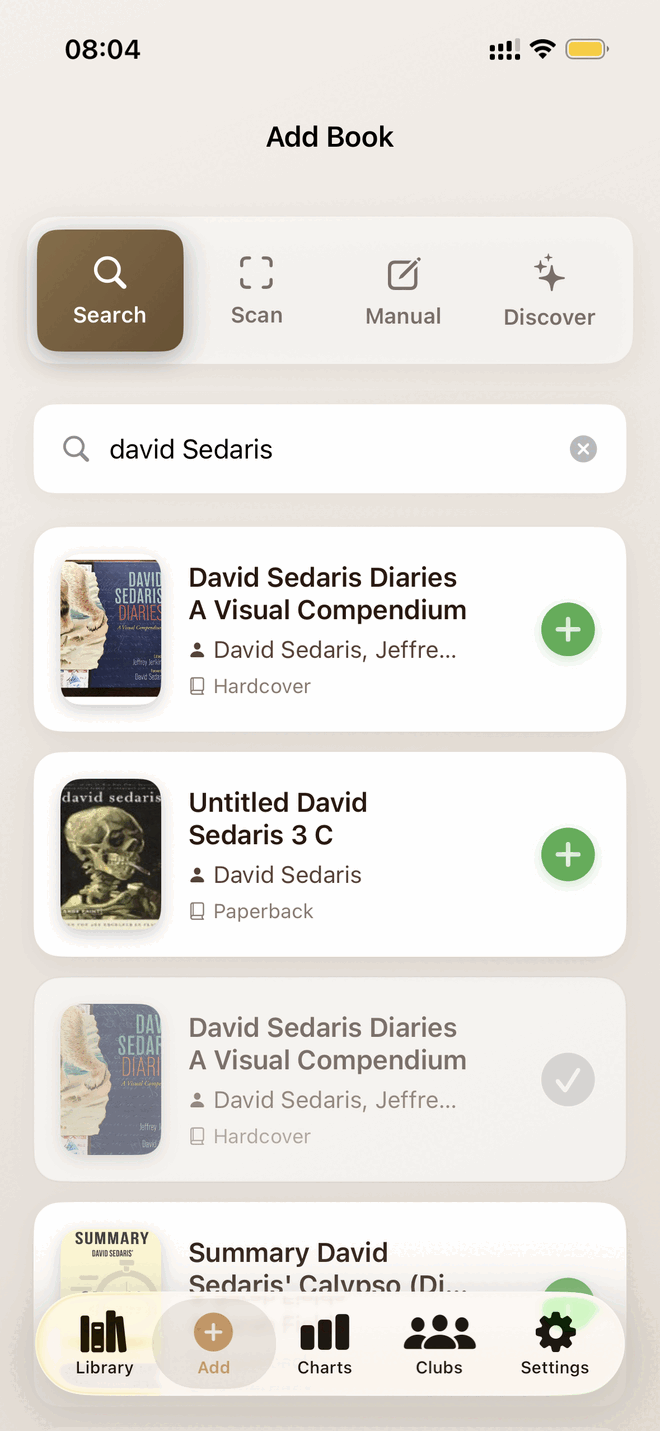 Searching millions of book titles
